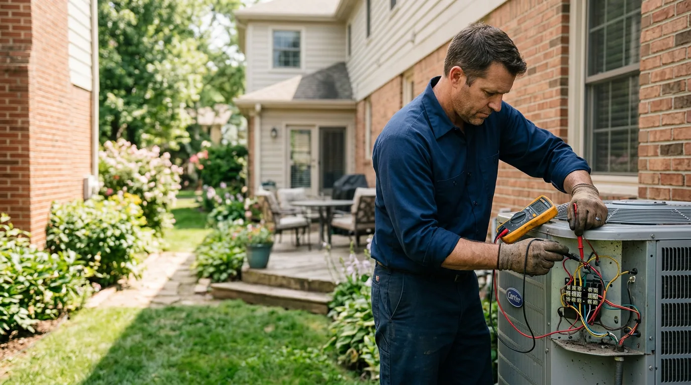 HVAC technician working near Dresden, OH
